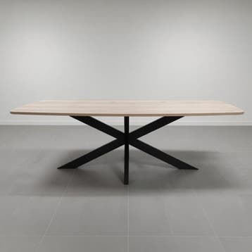 NIEUW grote bootvormige kantoortafel - 260x120 cm | spinpoot, Ophalen of Verzenden, Nieuw