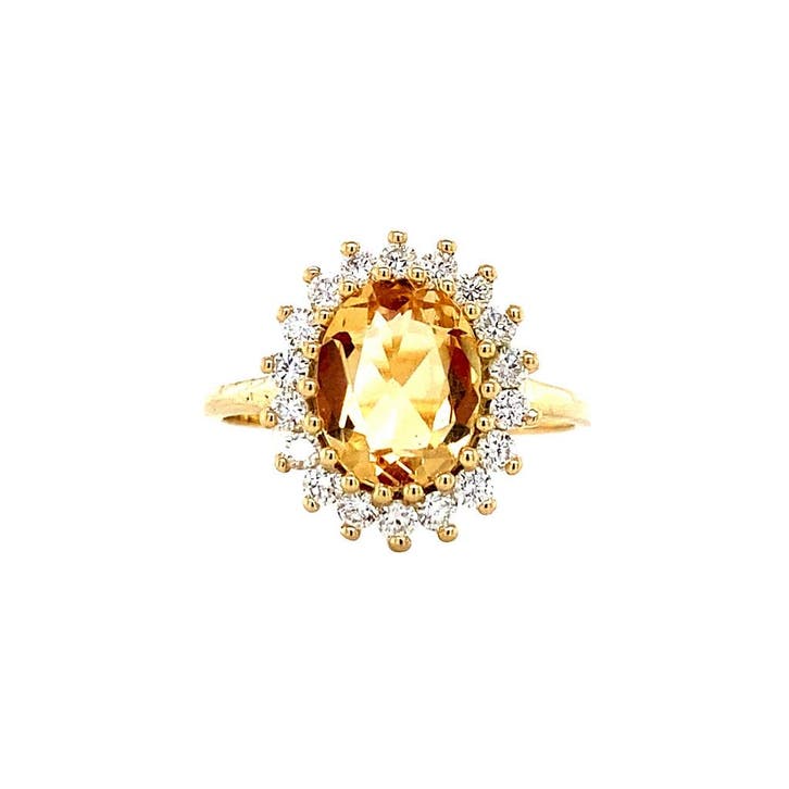 Lady Di ring 14 krt - Sunflower, Sieraden, Tassen en Uiterlijk, Ringen, Ophalen of Verzenden