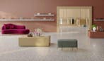 Vloertegel/Wandtegel Terre Terrazzo Medley Wit 60x120, 60 cm of meer, Nieuw, Ophalen of Verzenden, 10 m² of meer