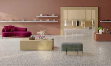 Vloertegel/Wandtegel Terre Terrazzo Medley Wit 60x120, 60 cm of meer, Nieuw, Ophalen of Verzenden, 10 m² of meer