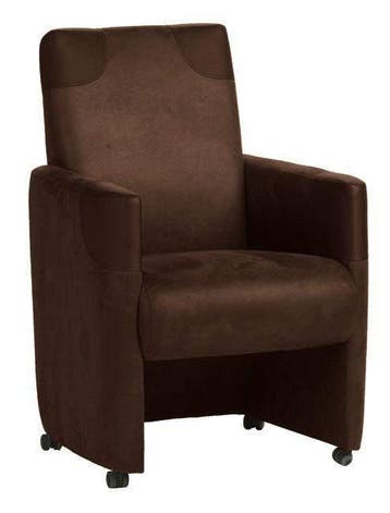 Eetkamerstoel Ron - eetkamerstoelen - Bruin, Nieuw, Bruin, Stof