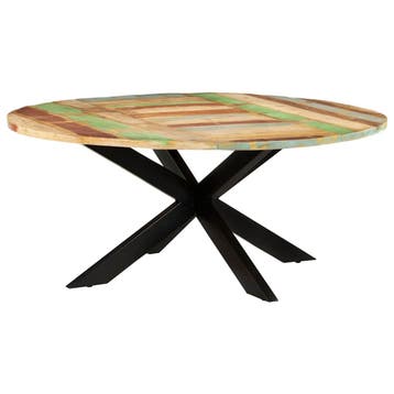 vidaXL Eettafel rond 175x75 cm massief gerecycled hout, Verzenden, Nieuw