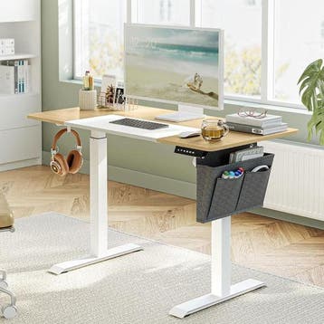 2dekans | Songmics Elektrisch Verstelbaar Bureau - 120 x 60, Ophalen of Verzenden, Zo goed als nieuw