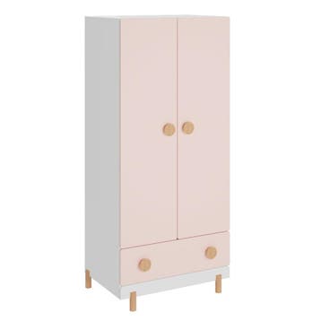 Kinderkledingkast Vaarentaa met lade 126x60x41 cm roze [en.c, Verzenden, Nieuw