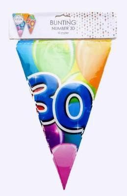 We Fiesta leeftijd vlaggenlijn 30 jaar, Hobby en Vrije tijd, Verzenden, Nieuw, Versiering, Verjaardag