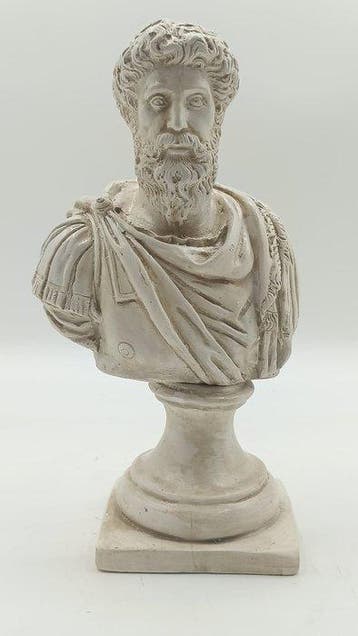 sculptuur, Marco Aurelio - 31 cm - marmerpoeder