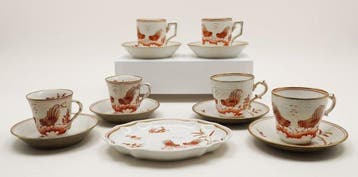 Richard Ginori - Koffieservies (14) - Galli Rossi -