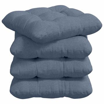 Corduroy Kussens 45x45 Blauw - Tweedekansje | OP=OP, Ophalen of Verzenden, Zo goed als nieuw, Blauw, Vierkant