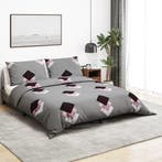 vidaXL Dekbedovertrekset 135x200 cm katoen grijs, Verzenden, Nieuw, Grijs