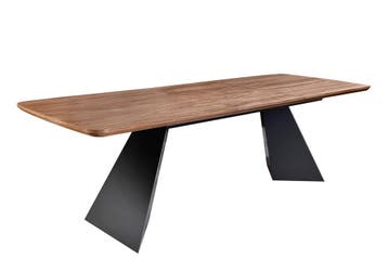 Eettafel PRESTIGE 180-240cm uitschuifbaar walnoot fineer, Ophalen of Verzenden, Nieuw