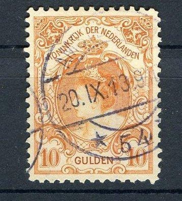 Nederland 1899 - Koningin Wilhelmina 10 gulden - NVPH 80, Postzegels en Munten, Postzegels | Nederland, Gestempeld