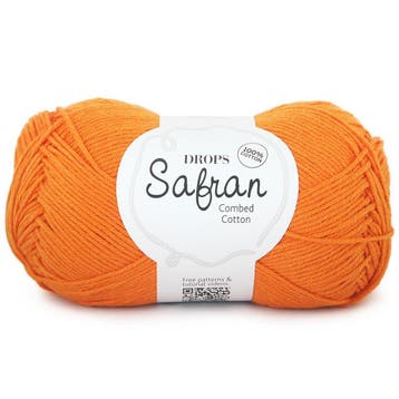 DROPS Safran Uni Colour - 28 oranje - Katoen Garen, Ophalen of Verzenden, Nieuw