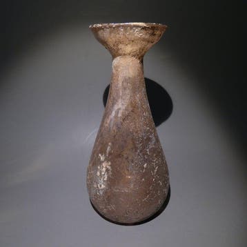 Oud-Romeins Glas Pot. Ø 18,5 cm. 1e - 2e eeuw n.Chr.