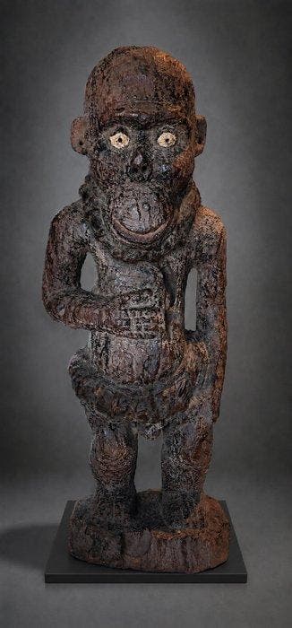Uitzonderlijk ceremoniëel fetischbeeld van de Bulu -, Antiek en Kunst