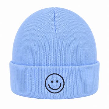 Beanie Muts - Smiley - Unisex - Blauw, Kleding | Dames, Nieuw