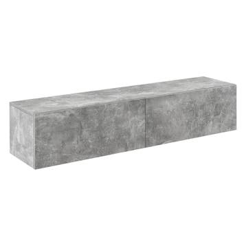 Zwevend kastje Evaton 140x33x30 cm betonlook, Verzenden, Nieuw