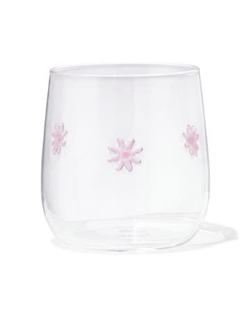 HEMA Glas 360ml bloemen, Verzamelen, Glas en Borrelglaasjes, Verzenden, Nieuw
