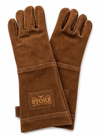 Storx Leren BBQ Handschoenen Licht Bruin/ Camel – Hittebeste, Tuin en Terras, Verzenden, Nieuw