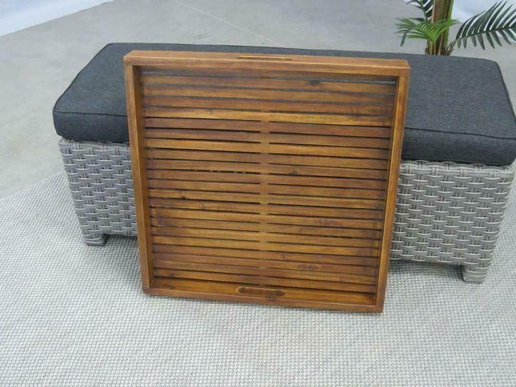 Te Velde tuinmeubelen dienblad acaciahout klein s, Tuin en Terras, Tuinmeubel-accessoires, Nieuw