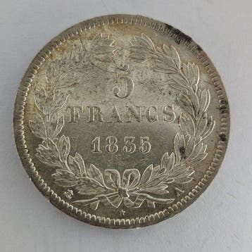 Frankrijk. Louis Philippe I. 5 Francs 1835-A, Paris