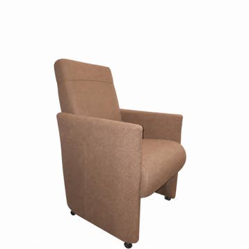 Eetkamerstoel Rob - eetkamerstoelen - Bruin, Nieuw, Bruin, Stof