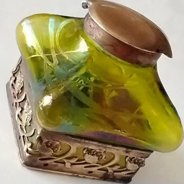 Antikes Jugendstil Tintenfass /Böhmen/ Wilhelm Kralik &