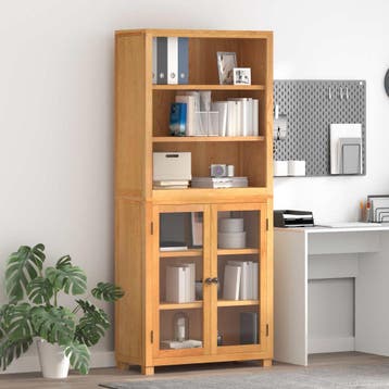 vidaXL Opslagmeubel Set met plank 2 st Naturel 80 x 35 x 185, Verzenden, Nieuw