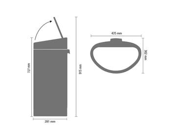 Brabantia Touch Bin - Prullenbak - 40 liter - Soft-Touch -, Verzenden, Zo goed als nieuw