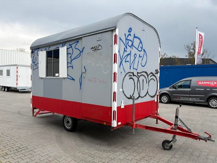 Schaftwagen langzaamverkeer - ca 3,70 x 2,00 mtr met Berging, Zakelijke goederen, Machines en Bouw | Keten en Containers, Ophalen of Verzenden