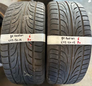 2x225-50-16 gt radial 6mm €70 per band 225 50 16, Ophalen, Gebruikt, 16 inch, Band(en)