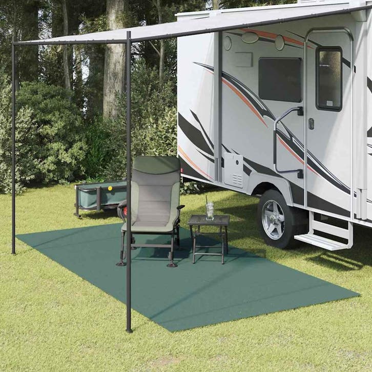 vidaXL Tenttapijt Groen 400 × 350 cm Polyester, Caravans en Kamperen, Tentaccessoires, Nieuw, Verzenden
