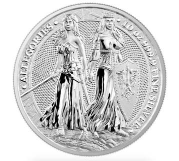 Polen. 50 Mark 2022 10 oz 50 Mark Allegories Germania and