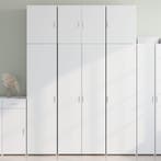 vidaXL buffetkast 80x42,5x249 cm bewerkt hout wit, Minder dan 50 cm, Verzenden, 75 cm of meer, Nieuw