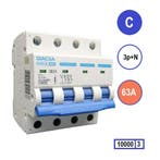 Gacia installatieautomaat 3P+N C63 10KA - PB8H-3NC63, Doe-het-zelf en Verbouw, Ophalen of Verzenden, Nieuw