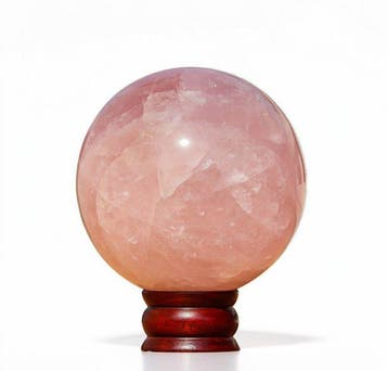Uitzonderlijke natuurlijke rozenkwarts kristallen bol – 135