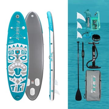 Sup Board - Opblaasbaar Paddle Board - 150kg - Wit/Blauw - F, Verzenden, Zo goed als nieuw