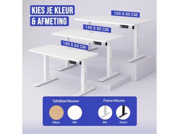 Stane Zit Sta Bureau Elektrisch Verstelbaar - 4, Verzenden, Zo goed als nieuw