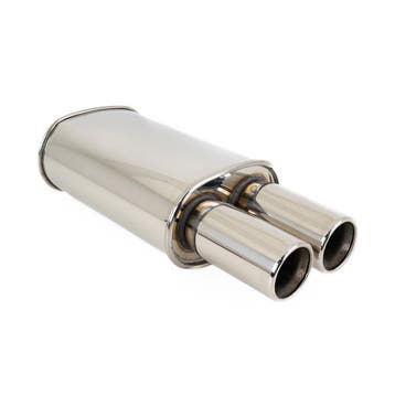 SK-Import Achter Universele Uitlaat Demper Dual Tip, Auto-onderdelen, Ophalen of Verzenden, Nieuw, Universele onderdelen
