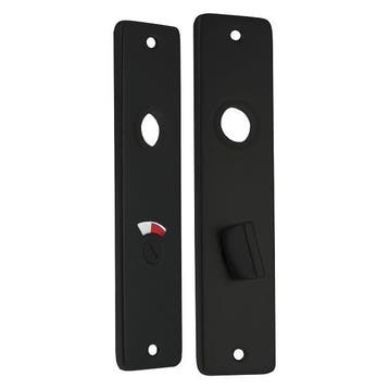 Deurbeslag | Wc-sluitingschild | Starx (Aluminium, Zwart), Verzenden, Nieuw