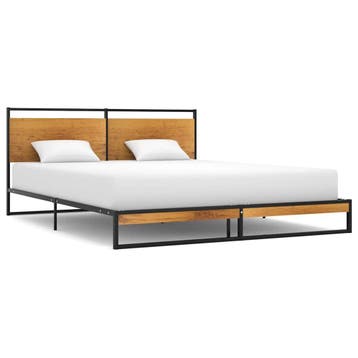 vidaXL Bedframe metaal 140x200 cm, Verzenden, Zwart, 140 cm, 200 cm