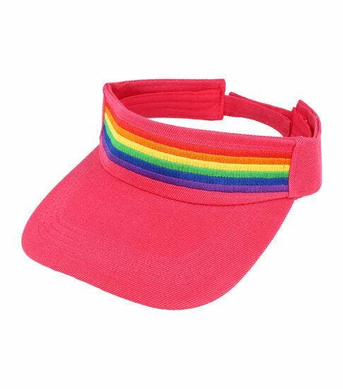 Zonneklep verstelbaar – regenboogkleuraccent – one size –, Kleding | Dames, Hoeden en Petten