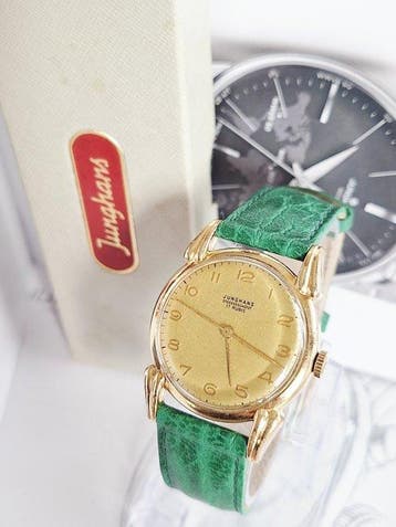 Junghans - Stossgeschütz 17 Jewels cal J 80 Uhr + Box -, Nieuw