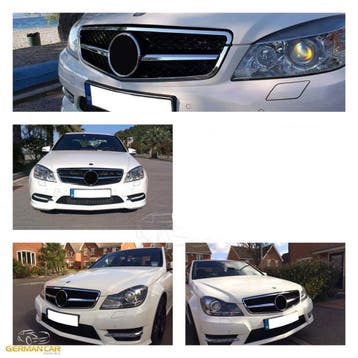 Grille geschikt voor Mercedes W204 S204 zwart + chrome |, Ophalen of Verzenden