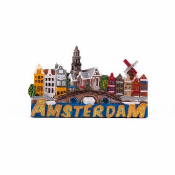 Magneet stadstafereel glitter Amsterdam, Ophalen of Verzenden, Nieuw