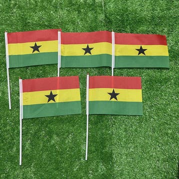 Ghana Handvlag 21x14cm met Plastic Stok - Set van 10, 20, 50, Verzenden, Nieuw