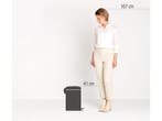 Brabantia NewIcon - Prullenbak - 12 liter - Satin Taupe, Verzenden, Zo goed als nieuw