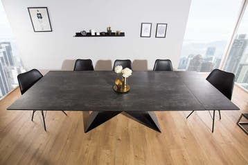 Uitschuifbare eettafel PROMETHEUS 180-220-260cm lava, Ophalen of Verzenden, Nieuw