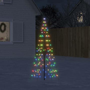 vidaXL LED-kerstboom 200 LEDs kleurrijk 180 cm, Verzenden, Nieuw