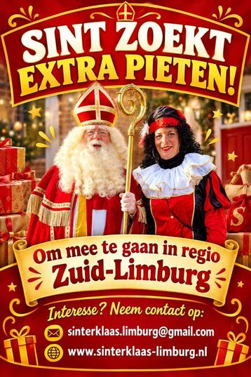 Sinterklaas op bezoek/ pieten gezocht