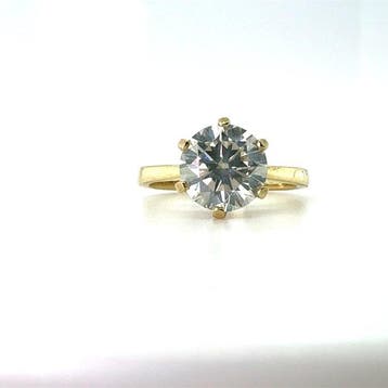 Ring - 14 karaat Geel goud - 2.05ct. tw. Diamant, Nieuw